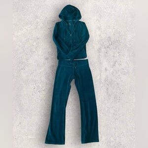 COPY - “Juicy style” Express Vintage 90’s Womens Teal velour Tracksuit